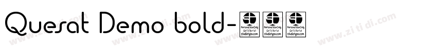 Quesat Demo bold字体转换 Quesat Demo bold字体转换